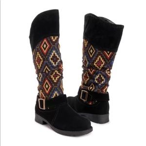 NWT MUK LUKS Kailee Tall Boots - Black/Multicolor